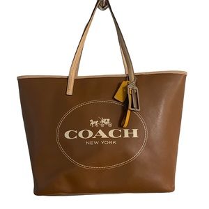 Coach tote bag leather